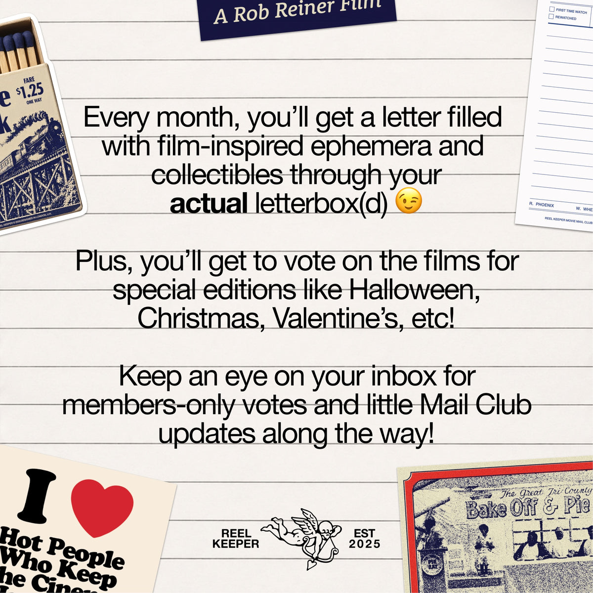 Reel Keeper Movie Mail Club | Monthly Mail Subscription
