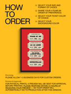Top 4 Movie Ticket Poster | Personalized Letterboxd-Inspired Film Print