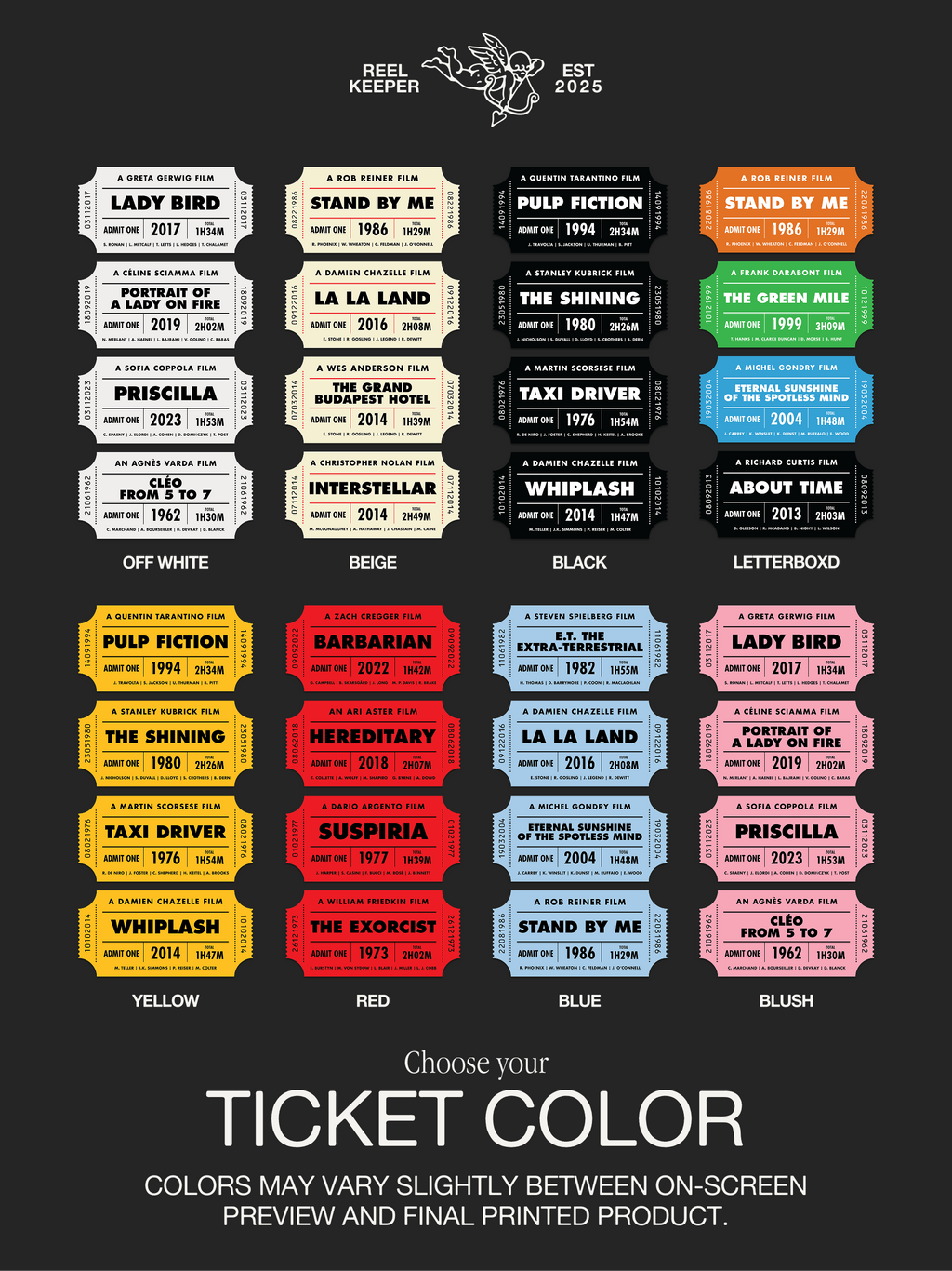 Top 4 Movie Ticket Poster | Personalized Letterboxd-Inspired Film Print