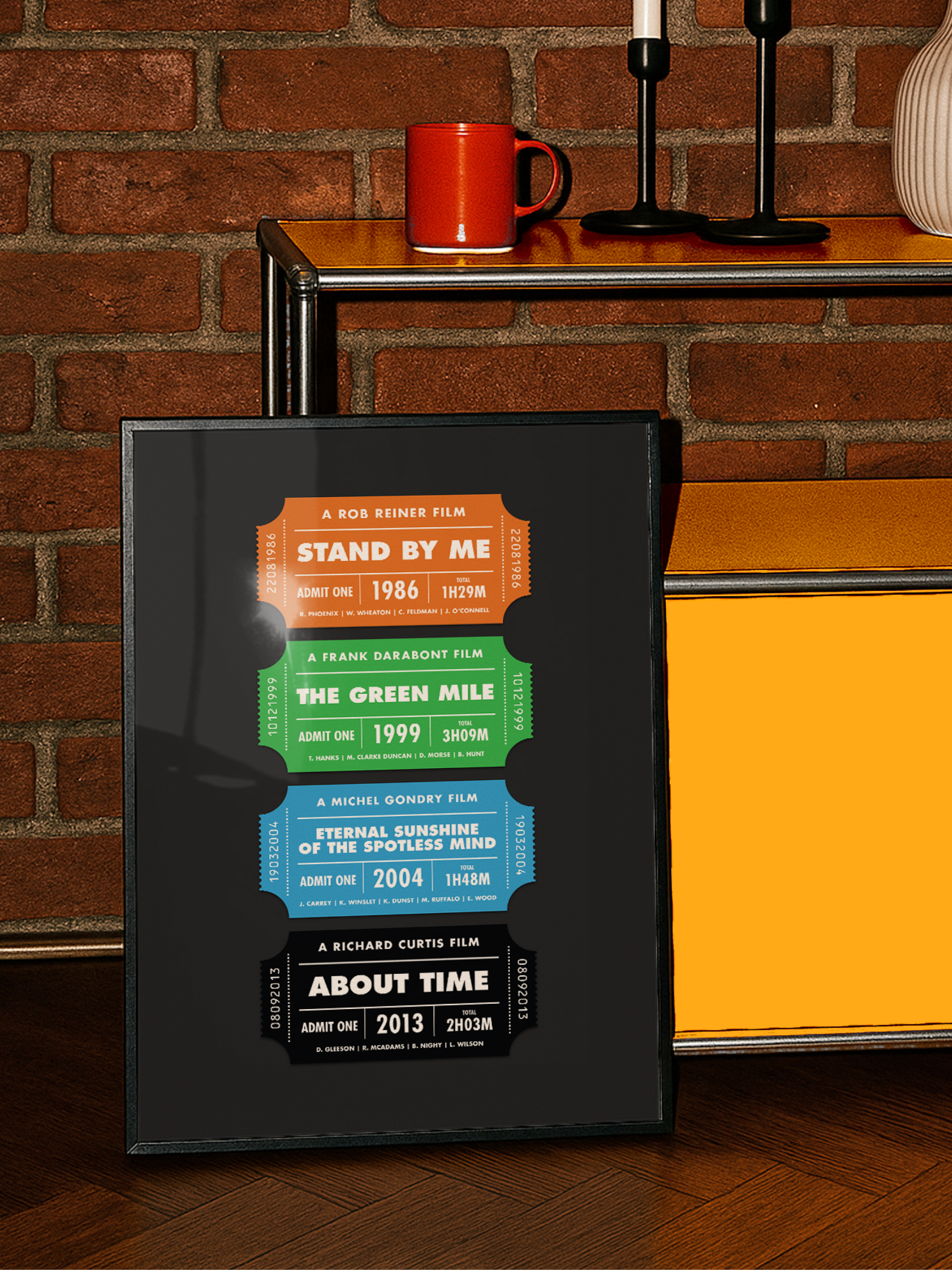 Top 4 Movie Ticket Poster | Personalized Letterboxd-Inspired Film Print